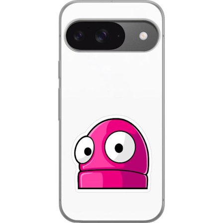 Kompatibel Mobilcover til Google Google Pixel 9 Rosa tegneseriefigur med store øjne i legende og humoristisk stil