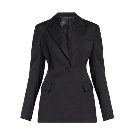 The Attico Blue fitted blazer , Zwart , Dames , Maat: 3XS