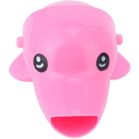 Søt tegneserie kranforlenger, dysevannforlenger for baby og barn, rosa vask