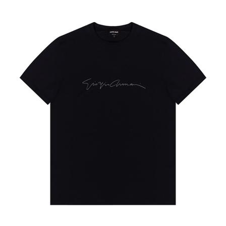 Giorgio Armani, Logo T-shirt Blauw, Heren, Maat:3XL