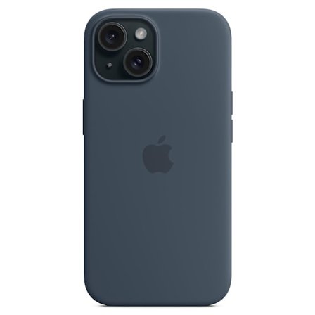 iPhone 15 Cover Kompatibel med MagSafe Ridsefast Silikone Telefon Cover - Mørkeblå