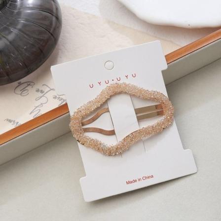 Molnformad Rhinestone Hårnål Molnformad ihålig klämma 3st 3PCS Pink