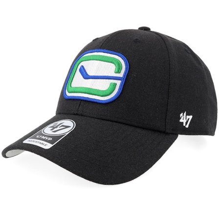 47 Brand - Negro adjustable Gorra - Vancouver Canucks Mvp Black/White Adjustable @ Hatstore