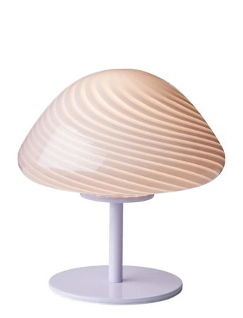 Halo Design Mini Mush Table Lamp, Glass Head, Metal Base - Pink - ONE SIZE