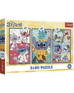 Palapeli Lilo ja Stitch 3 x 80 palaa