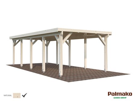 Palmako Karl Carport 27,4 m²/inv. 23,1 m², obehandlad, Stugor & förråd