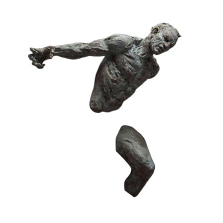 Antik skulptur på vægkunst bronze statue harpiks skulptur vintage hjem restaurant cafe decor B