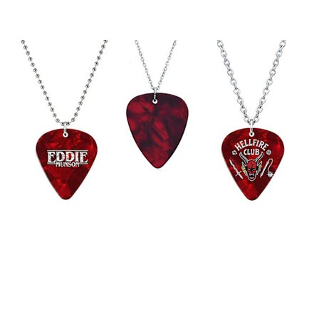 Hellfire Club Stranger Things Eddie Munson Rød Guitar Pick Pl