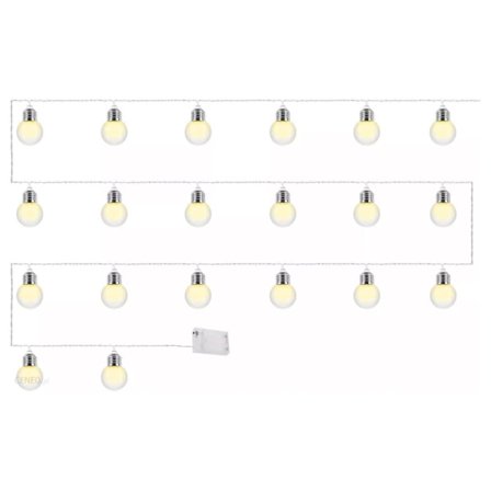 Ljusslinga med LED-Glödlampor - Batteridriven