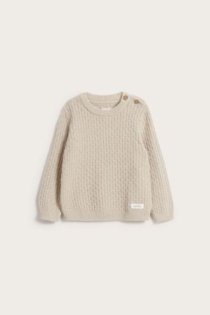 Stickad tröja baby | Melerad beige | Baby | Kappahl