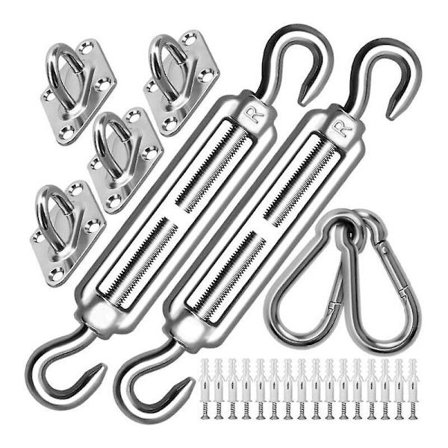 Heavy Duty M6 Solsejl Fastgørelsessæt, 304 Rustfrit Stål Baldakin Fastgørelsessæt Kompatibel Trekant Og Firkant, Tilbehørssæt (m6)