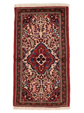 Tappeto Lillian 74X132 Nero/Rosso Scuro (Lana, Persia/Iran)