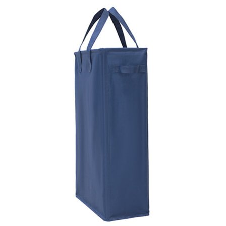 45L Vasketøjskurv med Håndtag (Mørkeblå), Sammenklappelig Tynd Vasketøjskurv Rektangulær Oxford Stof Vasketøjskurv Vasketøjskurv Badeværelse 