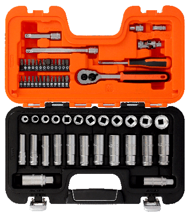 Bahco S330L Hylsnyckelsæt 53 dele, Håndværktøj