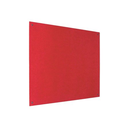 Recycled fire-retardant noticeboard, 1500x1200 mm, red