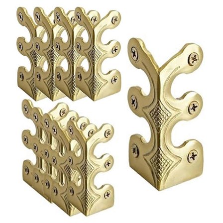 10 skiferfarvede fodpanelhjørnebeskyttere, massive messing fodpanelhjørnebeskyttere, gyldne fodpanelhjørnebeskyttere