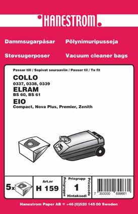HANESTRÖM Dammsugarpåsar ELRAM BS 60, BS 61