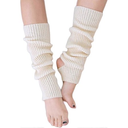 Dame Vinter Ekstra Myke Over Kne Høye Fotløse Strikkede Stignings Leg Warmers For Ascergery A