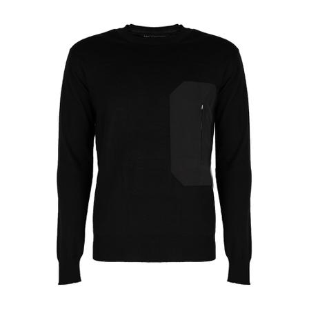 Les Hommes, Sweter Czarny, Mężczyzna, Rozmiar: M