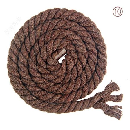 8 mm x 20 m 3-säikeinen punottu puuvillaköysi askarteluun, neulomiseen ja ga