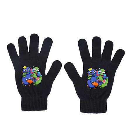 Rainbow Friends Varmstickade lla Fingerhandskar Söta Vantar