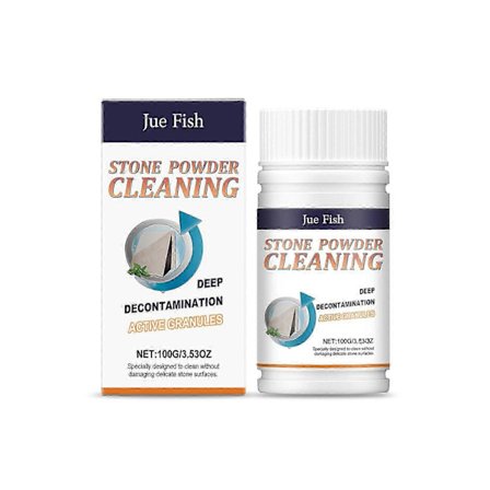 Premium Steinrengjøringspulver - Skånsom, men kraftig rust- og kalkfjerner, gjenoppretter naturlig glans, enkel å bruke, 100g