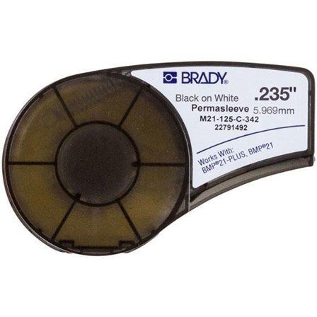 BRADY PermaSleeve Marker B-342 - hylser - Rull (0,6 cm x 2,13 m)