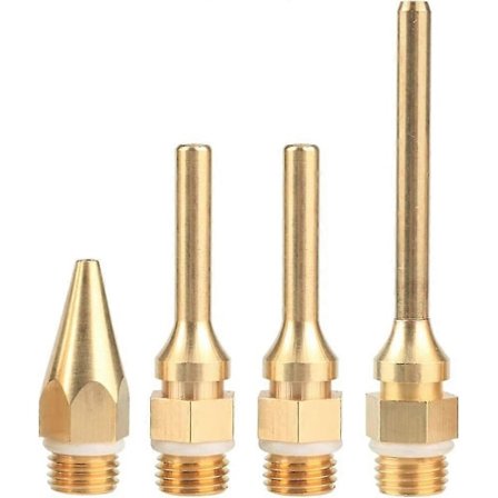 Sæt med Kobber Limpistol Dyser, 10,8 mm Gevinddiameter Udskiftelige Dyser Varm Limpistol Udskiftningstilbehør Værktøj