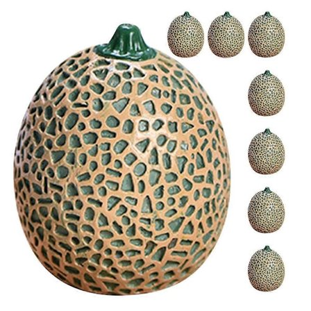 8 stk. Fake Mini Hami Melon Mini Kunstig Hami Melon Livaktig Miniatyr Kunstig Frukt