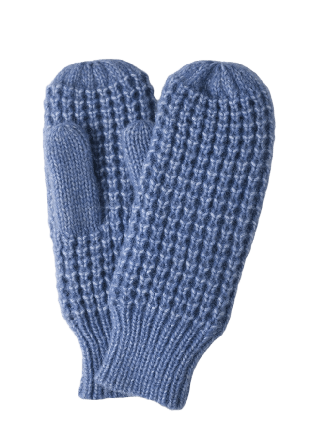 Å WOMAN Stickade tumvantar CINA Vantar & handskar Blå ONESIZE