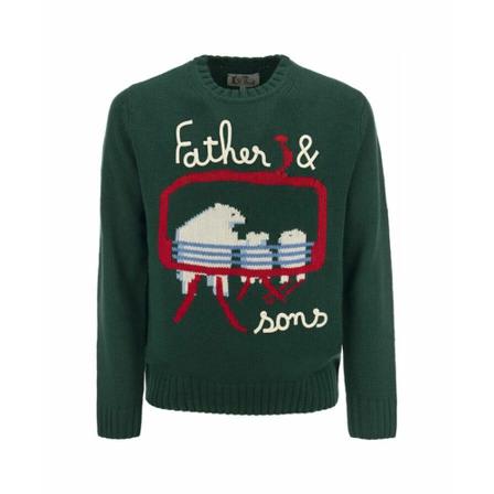 MC2 Saint Barth Round-neck Strik Grøn, Herre Strik