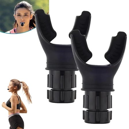 2 st Lung Trainer Sport Andningstränare Lung Trainer Järnlungtränare justerbara motstånd för att förbättra lungkapaciteten