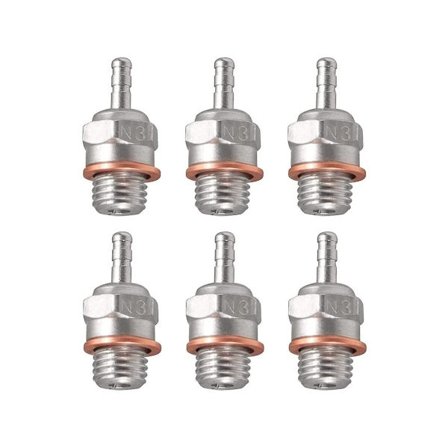 6 st Glödstift N3 Hot Spark Nitro Motordelar Ersätter OS 8 för 1/8 1/10 RC Bil Lastbil