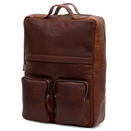 Sac à dos vintage Montréal en cuir marron pour hommes - Sacs en cuir