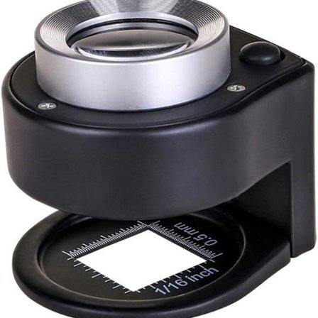 30x belyst förstoringsglas, 6 lampor skrivbord bärbar metallförstoringsglas fällbar stege loop