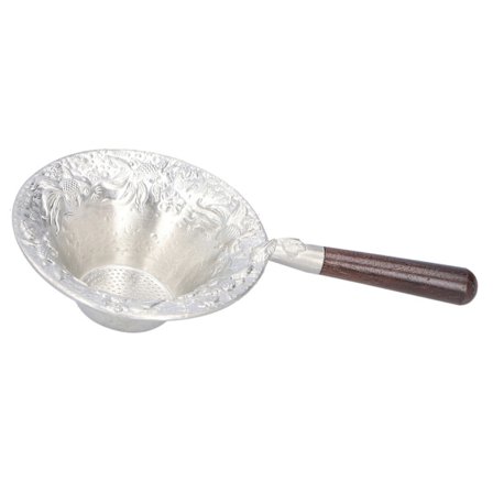 Håndlavet te-si i japansk stil med sort sandeltræshåndtag