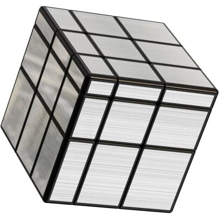 【PP】Spejl Cube 3x3x3 Speed Cube - Sølv Magic Cube Puslespil Legetøj Kubespil til Børn & Voksne