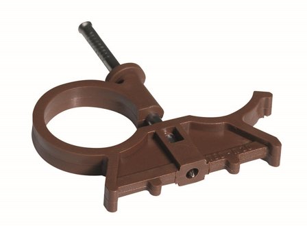 Schneider Electric IMT36298 Rørklammer brun, Ø 20 mm Uten spikerplugg, Installasjonsmaterial