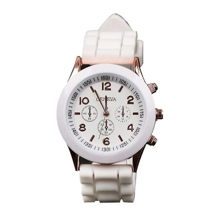 Unisex dame herre gutter jenter Geneva silikon gelé sports kvarts armbåndsur Ny XH (FMY)