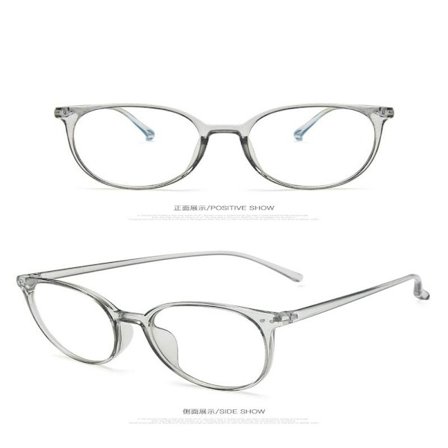 Blålysblokkerende databriller, runde/ovale retro - grå Tr gray