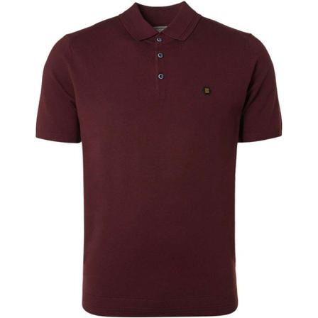 No Excess, Pullover short sleeve polo port wine Rood, Heren, Maat:L