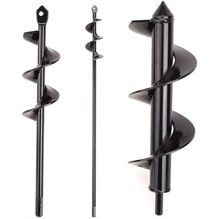 Blomsterplantingsbor med sklisikkert sekskantfeste, kraftig alt-i-ett design hageredskap for effektivt plen- og hagearbeid, 3 stk