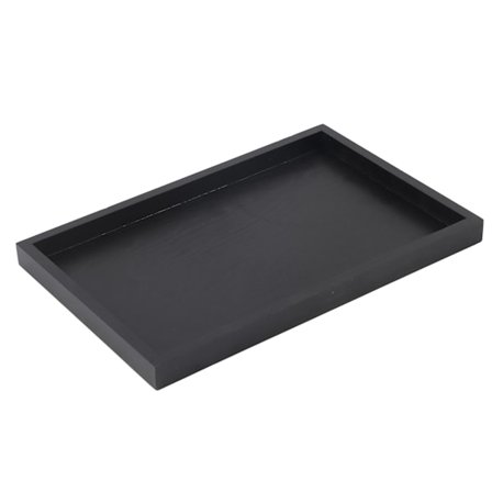 Rektangelformet serveringsbrett i massivt tre for te, kaffe og snacks, restaurantbrett 25*18*2cm