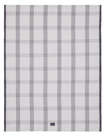 Lexington Kjøkkenhåndkle Checked Lin-Bomull hvit-svart_50x70