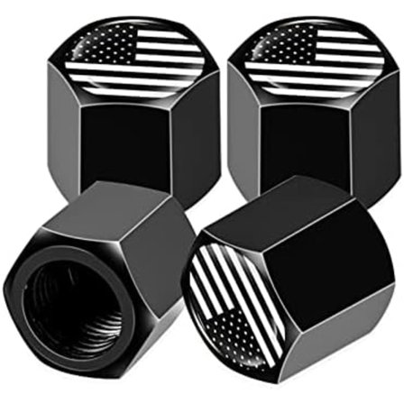 Ajxn 4-pack Skull Car Wheel Däck Ventil Stamkapslar Lufttäta dammsäkra lock Universal däck Luftventil Caps för bilar, lastbilar, cyklar, Car Ac