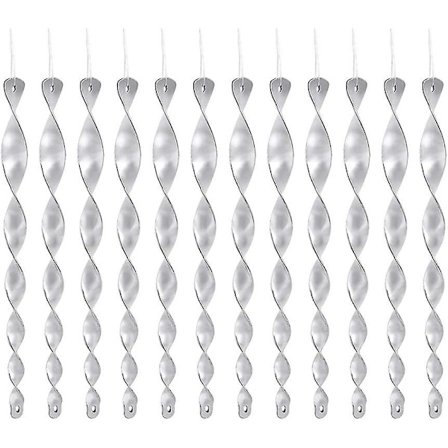 Sett med 12 Reflekterende Vindspiraler, Fugleskremsel (FMY)