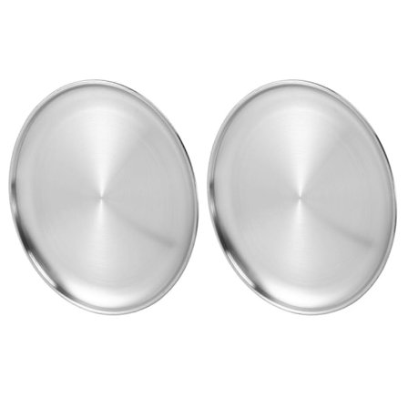 10 tums pizzapanna set om 2, runda pizzabrickor i rostfritt stål, krispig ugnsform för bakning Se