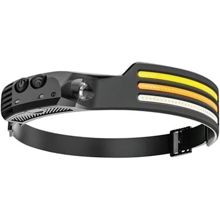 Silikone induktionsforlygter, genopladelig type-C, rød, hvid,