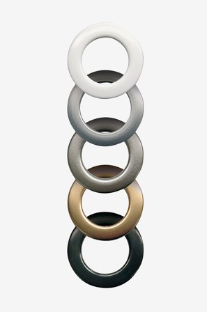 Hasta - Sejlringe 10-pak - Sølvfarvet - Gardintilbehør - Fra Homeroom