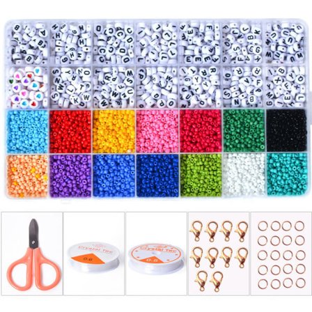 3850 akrylpärlor 3mm 7mm bokstavspärlor för smyckestillbehör